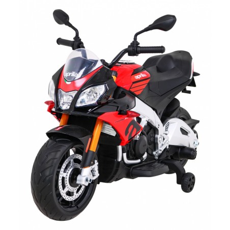 Motocicleta electrica Aprilia Tuono, 2x35W, 105 x 44 x 71 cm, MP3, SD, AUX, USB, lumini fata spata, roti EVA