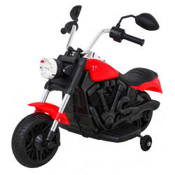 Motor Chopper V-Max Rosu, 6V/4,5Ah, claxon si melodii, lumina fata, 82 x 43 x 53 cm, capacitate maxima 20 kg