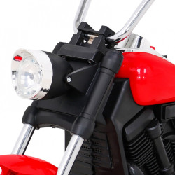 Motor Chopper V-Max Rosu, 6V/4,5Ah, claxon si melodii, lumina fata, 82 x 43 x 53 cm, capacitate maxima 20 kg