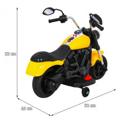 Chopper V-Max electric , 6V/4,5Ah, lumina fata, claxon, melodii, 82 x 43 x 53 cm, capacitate motor 25W