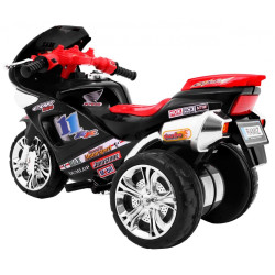 Motocicleta electrica RR1000, 6V/4,5Ah, 30W, roti plastic, lumini, comutator volan, AUX, portbagaj, manere laterale