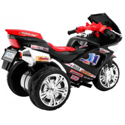 Motocicleta electrica RR1000, 6V/4,5Ah, 30W, roti plastic, lumini, comutator volan, AUX, portbagaj, manere laterale