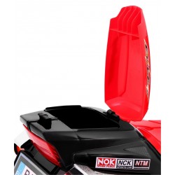 Motocicleta electrica RR1000, 6V/4,5Ah, 30W, roti plastic, lumini, comutator volan, AUX, portbagaj, manere laterale