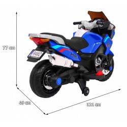 Motocicleta electrica Sport, 2 x 35 W, roti spuma EVA, Radio FM, MP3, SD, AUX, USB, lumini