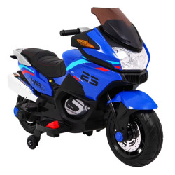 Motocicleta electrica Sport, 2 x 35 W, roti spuma EVA, Radio FM, MP3, SD, AUX, USB, lumini