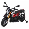 Motocicleta electrica Aprilia, 2x12V / 25W,roti EVA, amortizor spate, 2 viteze, MP3, SD, AUX, USB, roti aditionale