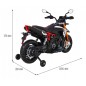 Motocicleta electrica Aprilia, 2x12V / 25W,roti EVA, amortizor spate, 2 viteze, MP3, SD, AUX, USB, roti aditionale Motocicleta electrica Aprilia, 2x12V / 25W,roti EVA, amortizor spate, 2 viteze, MP3, SD, AUX, USB, roti aditionale