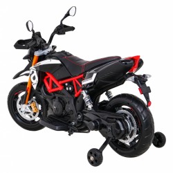 Motocicleta electrica Aprilia, 2x12V / 25W,roti EVA, amortizor spate, 2 viteze, MP3, SD, AUX, USB, roti aditionale