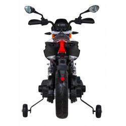 Motocicleta electrica Aprilia, 2x12V / 25W,roti EVA, amortizor spate, 2 viteze, MP3, SD, AUX, USB, roti aditionale