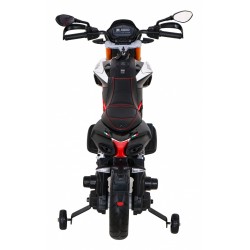 Motocicleta electrica Aprilia, 2x12V / 25W,roti EVA, amortizor spate, 2 viteze, MP3, SD, AUX, USB, roti aditionale