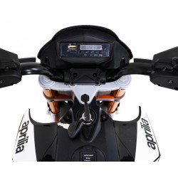 Motocicleta electrica Aprilia, 2x12V / 25W,roti EVA, amortizor spate, 2 viteze, MP3, SD, AUX, USB, roti aditionale