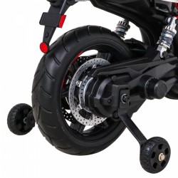 Motocicleta electrica Aprilia, 2x12V / 25W,roti EVA, amortizor spate, 2 viteze, MP3, SD, AUX, USB, roti aditionale