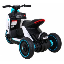 Motocicleta electrica ADVANCE Alb, 2x25W, 6V7Ah, 2 viteze, roti plastic, lumini fata spate