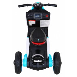 Motocicleta electrica ADVANCE Alb, 2x25W, 6V7Ah, 2 viteze, roti plastic, lumini fata spate