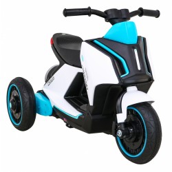 Motocicleta electrica ADVANCE Alb, 2x25W, 6V7Ah, 2 viteze, roti plastic, lumini fata spate