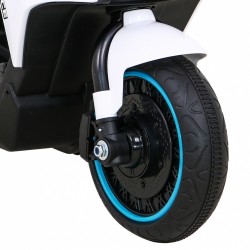 Motocicleta electrica ADVANCE Alb, 2x25W, 6V7Ah, 2 viteze, roti plastic, lumini fata spate