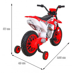 Motocicleta electrica Cross Super, 2x35W, 12V7Ah, roti EVA, suspensii, 2 viteze, schimbator viteze