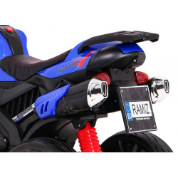 Motocicleta sport electrica, 2 x 6V/20W, 2 x 6V/4,5Ah, roti spuma EVA, Mp3, SD, AUX, USB, Bluetooth