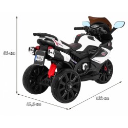 Motocicleta electrica sport, 2 x 6V/4,5Ah, 2 x 6V/20W, roti EVA, lumina LED, 102 x 42.5 x 66 cm