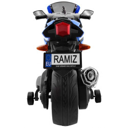 Motocicleta electrica R1 Superbike, roti plastic, lumina fata, 30W, 6V/7Ah, roti auxiliare, greutate suportata 30 kg