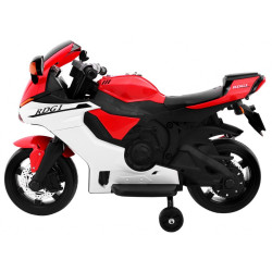 Motocicleta electrica R1 sport, 30W, baterie 6V/7Ah, lumina LED, roti plastic suplimentare, greutate suportata 30 kg