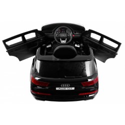 Masinuta electrica AUDI Q7 2.4G LIFT, 12V, roti spuma EVA, mod educativ, muzica, centura siguranta, 121x70x60cm