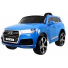 Masinuta electrica Audi Q7 Quatro, 2 motoare, roti spuma EVA, albastru