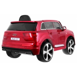 Masinuta electrica Audi Q7 Quatro, 2 motoare, roti spuma EVA, rosu