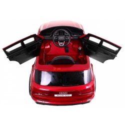 Masinuta electrica Audi Q7 Quatro, 2 motoare, roti spuma EVA, rosu