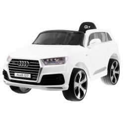 Masinuta electrica AUDI Q7 2.4G, 12V, roti spuma EVA, lumini LED, pornire lenta, mod educativ, 121x70x60cm
