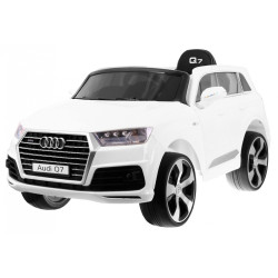 Masinuta electrica AUDI Q7 2.4G, 12V, roti spuma EVA, lumini LED, pornire lenta, mod educativ, 121x70x60cm