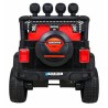 Masinuta electrica Jeep Raptor Drifter 4x4, roti spuma EVA, 4 motoare, 2 locuri, Bluetooth, negru, flacari