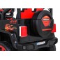 Masinuta electrica Jeep Raptor Drifter 4x4, roti spuma EVA, 4 motoare, 2 locuri, Bluetooth, negru, flacari