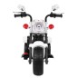 Motocicleta electrica Chopper Alb, 6V/4,5Ah, RS-380 /6V, lumina LED, roti plastic, melodii si sunete, intrare AUX