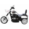 Motocicleta electrica Chopper Alb, 6V/4,5Ah, RS-380 /6V, lumina LED, roti plastic, melodii si sunete, intrare AUX
