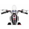 Motocicleta electrica Chopper Alb, 6V/4,5Ah, RS-380 /6V, lumina LED, roti plastic, melodii si sunete, intrare AUX