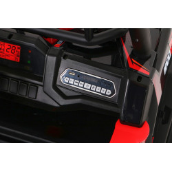 Masinuta electrica Buggy UTV, 2 motoare, roti spuma EVA, 2 locuri, rosu