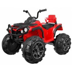 Quad ATV electric, 2 motoare, roti spuma EVA, Rosu