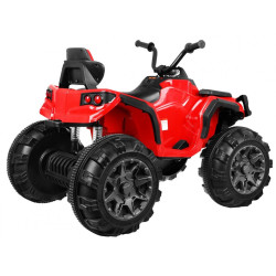 Quad ATV electric, 2 motoare, roti spuma EVA, Rosu