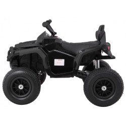 Quad ATV electric pentru copii, roti pneumatice, negru
