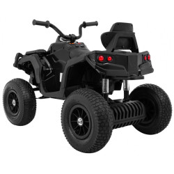 Quad ATV electric pentru copii, roti pneumatice, negru