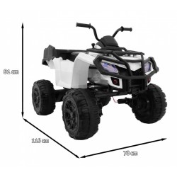 ATV electric QUAD XL, off road, 12V, roti spuma EVA, buton pornire, melodii, radio FM, faruri LED, 116x78x81cm