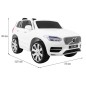 Masinuta electrica SUV VOLVO XC90, 2 motoare, roti spuma EVA, 2 locuri, Bluetooth, alb Masinuta electrica SUV VOLVO XC90, 2 motoare, roti spuma EVA, 2 locuri, Bluetooth, alb