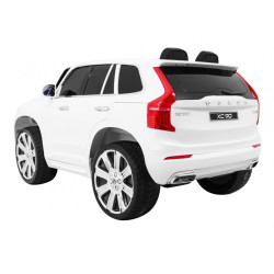 Masinuta electrica SUV VOLVO XC90, 2 motoare, roti spuma EVA, 2 locuri, Bluetooth, alb