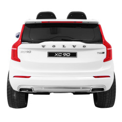 Masinuta electrica SUV VOLVO XC90, 2 motoare, roti spuma EVA, 2 locuri, Bluetooth, alb