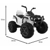 ATV electric Quad 2.4, 2 motoare, roti spuma EVA, alb