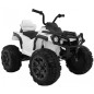 ATV electric Quad 2.4, 2 motoare, roti spuma EVA, alb