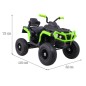 ATV electric roti penumatice, suspensii, Negru/Verde