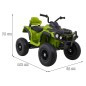 ATV electric copii, roti pneumatice, suspensii, verde