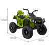 ATV electric copii, roti pneumatice, suspensii, verde
